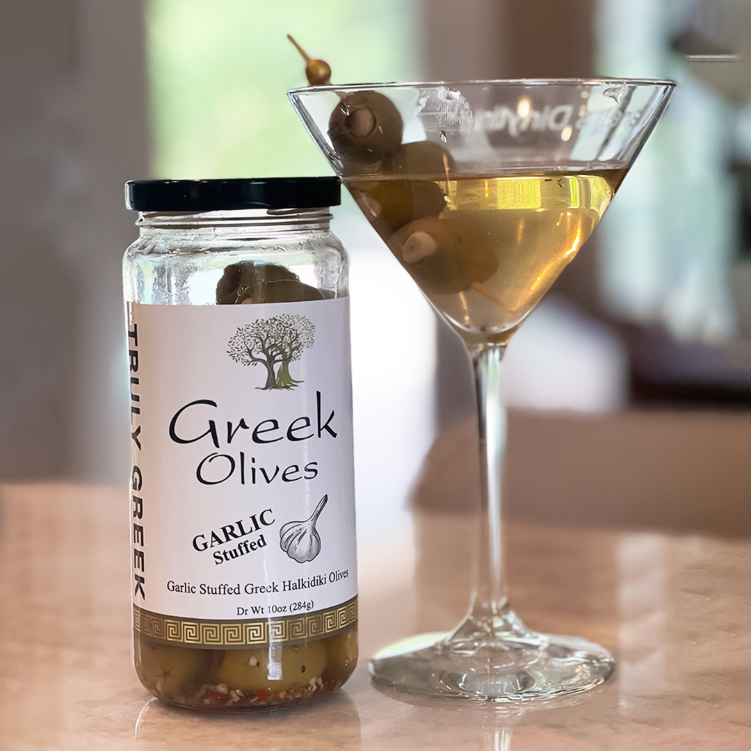 Stuffed Green Olives With Garlic