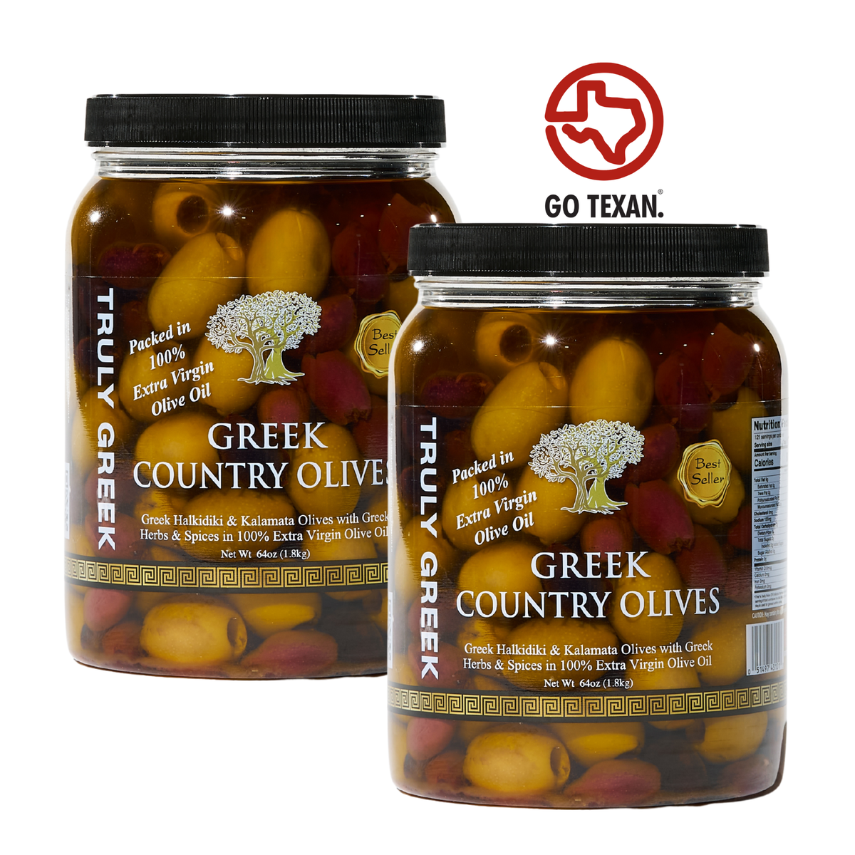 TRULY GREEK Country Olive Double Bundle - Two 64oz – Lakonia imports