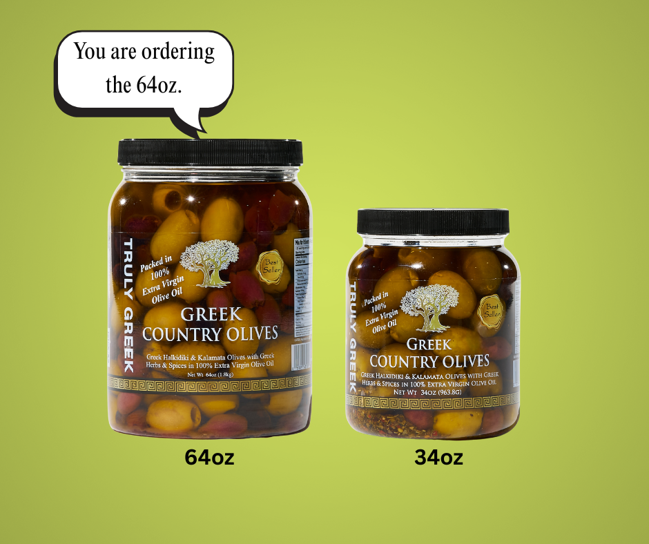 TRULY GREEK Country Olive Double Bundle - Two 64oz