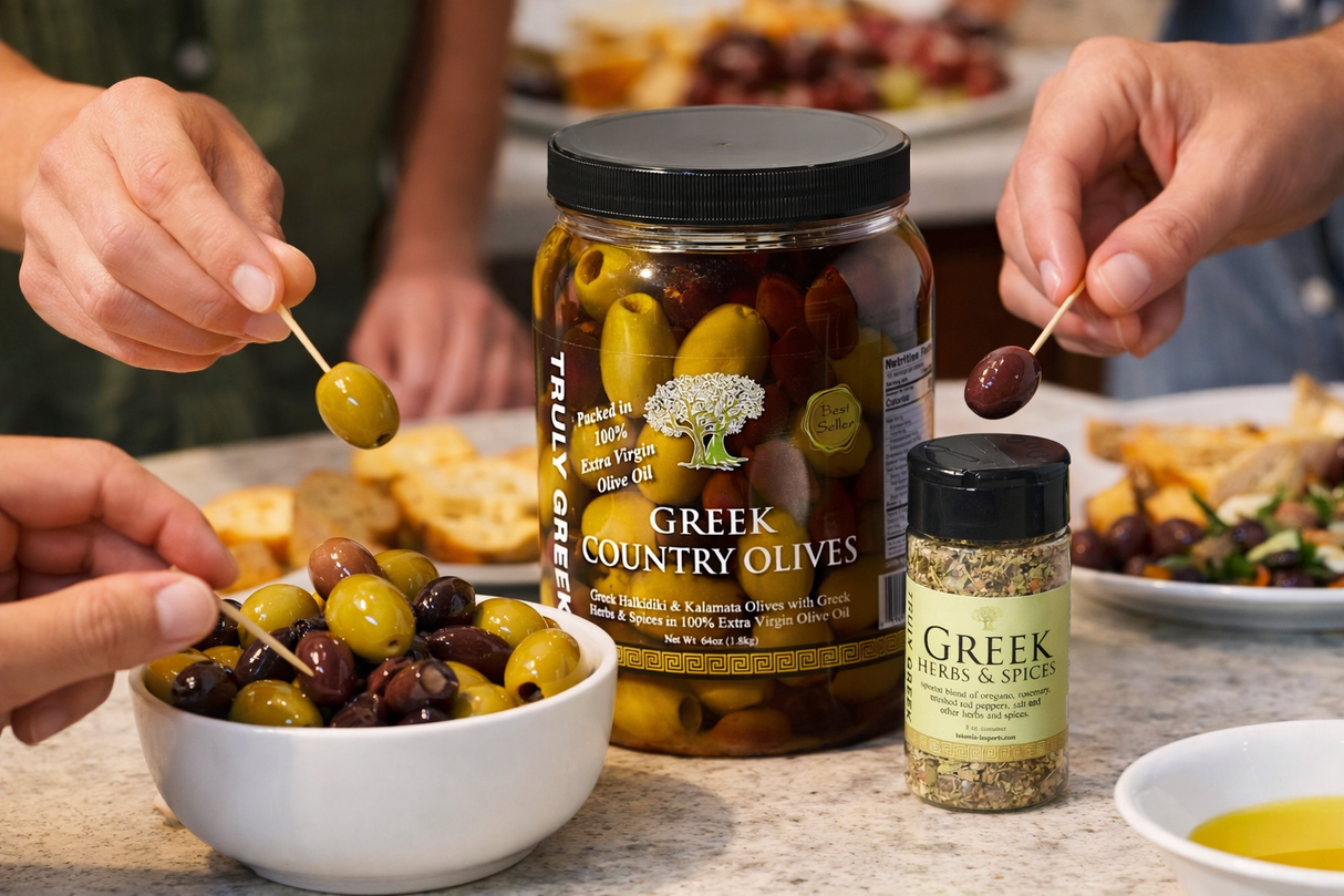 TRULY GREEK Country Olive Mix (64oz)
