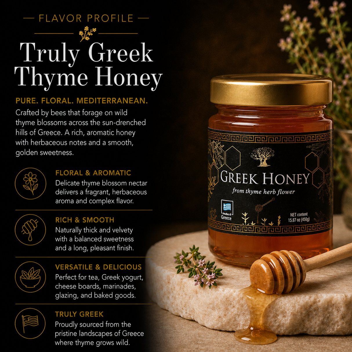 TRULY GREEK Thyme Honey