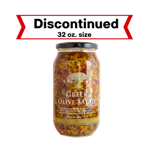 Authentic Greek Olive Salad 32oz – Made with Halkidhiki & Kalamata Olives